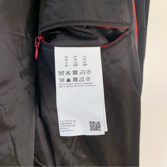 Hugo Boss Migor Overcoat Black Wool Dressy Pea Coat Jacket $445 NEW Size 48 R - Picture 8 of 11